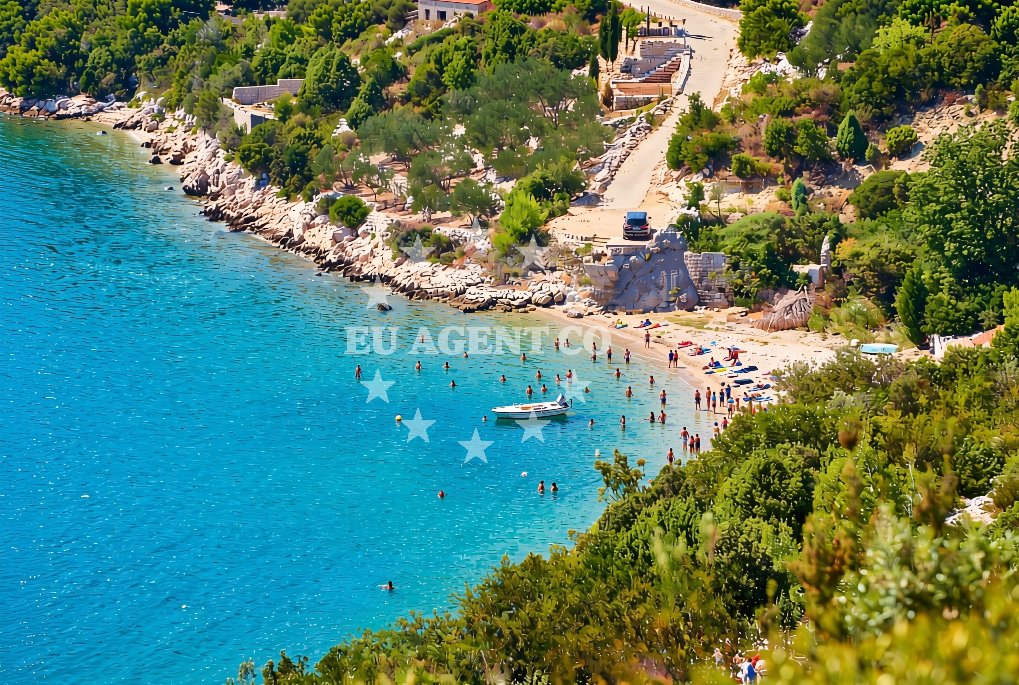 Sea and coastal view of Kremena: beaches and coves (2) in Kremena