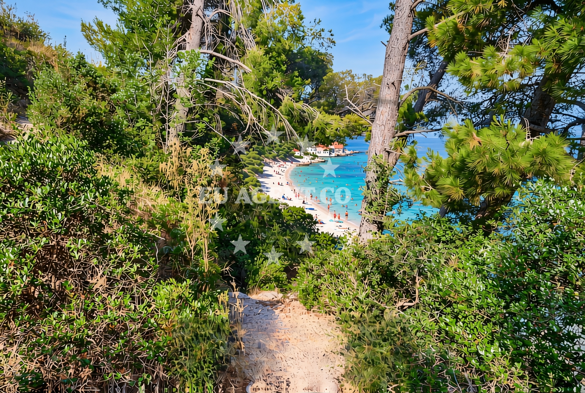 Sea and coastal view of Kremena sjever, Žuljana Beach in Kremena sjever