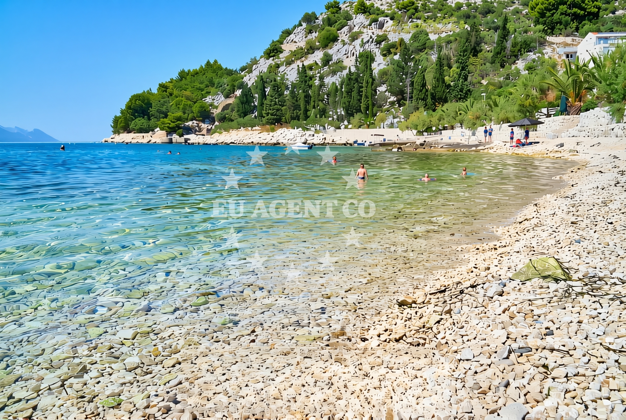 Sea and coastal view of Kričina vala, Duba (Slivno) Beach in Kričina vala