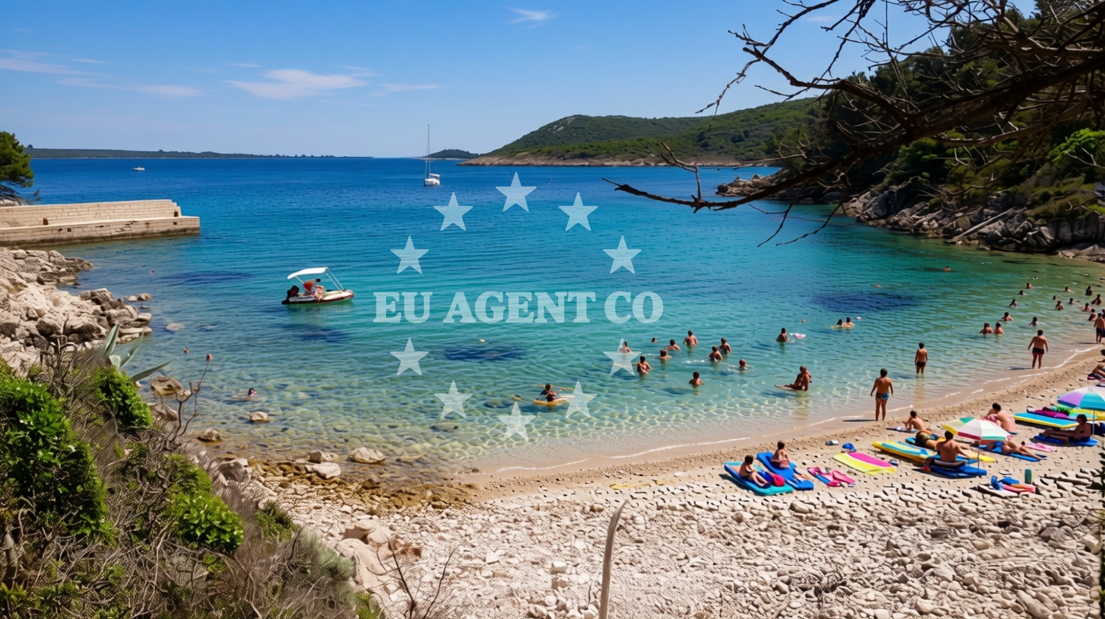 Shoreline and swimming area at Kriska Obol in Rialto ulica 25, Veli Lošinj