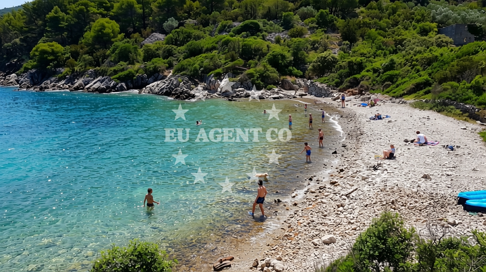 Beach facilities and surroundings at Kriska Obol in Rialto ulica 25, Veli Lošinj
