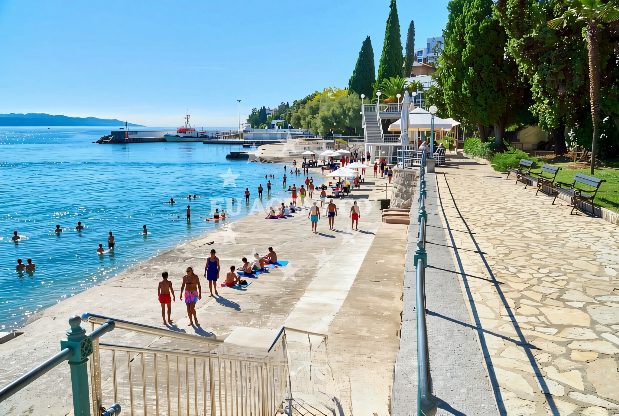 Overview of Kristal, Opatija Beach in Kristal