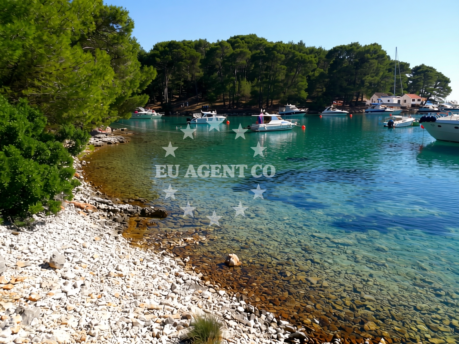 Shoreline and swimming area at Krivica beach in Rialto ulica 25, Veli Lošinj