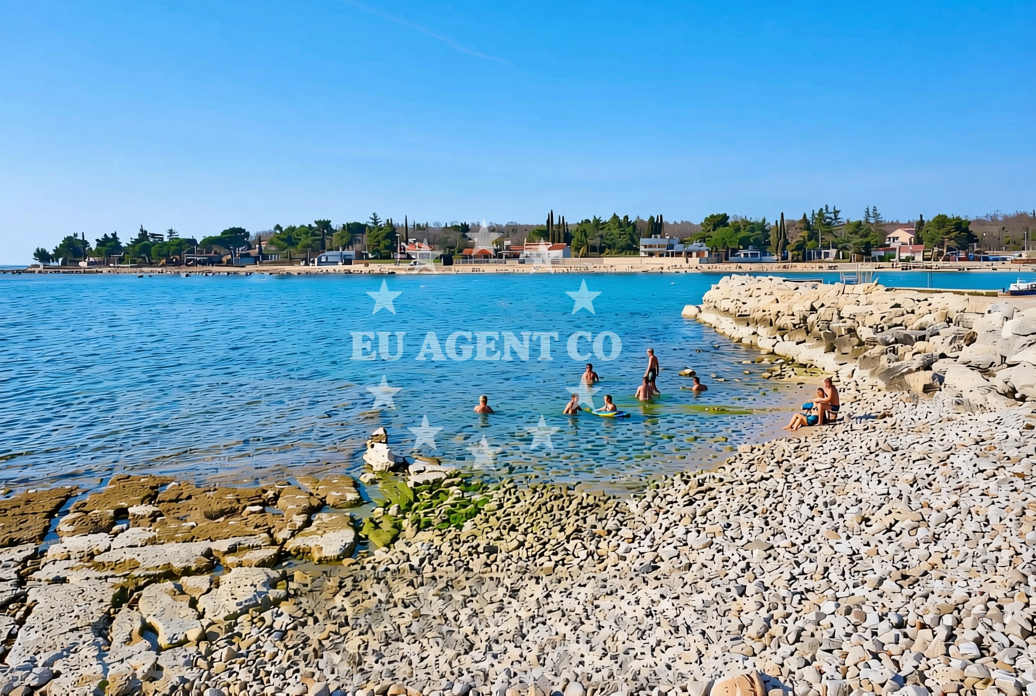 Shoreline and swimming area at Križine: beaches and coves (4) in Križine