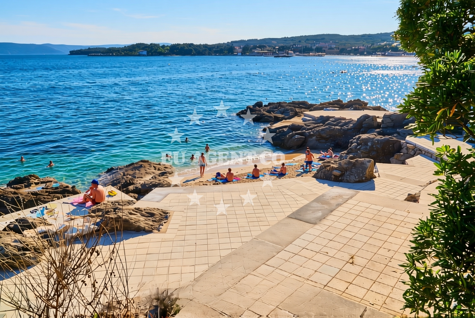 Sea and coastal view of Krk (Krk): beaches and coves (12) in Krk (Krk)