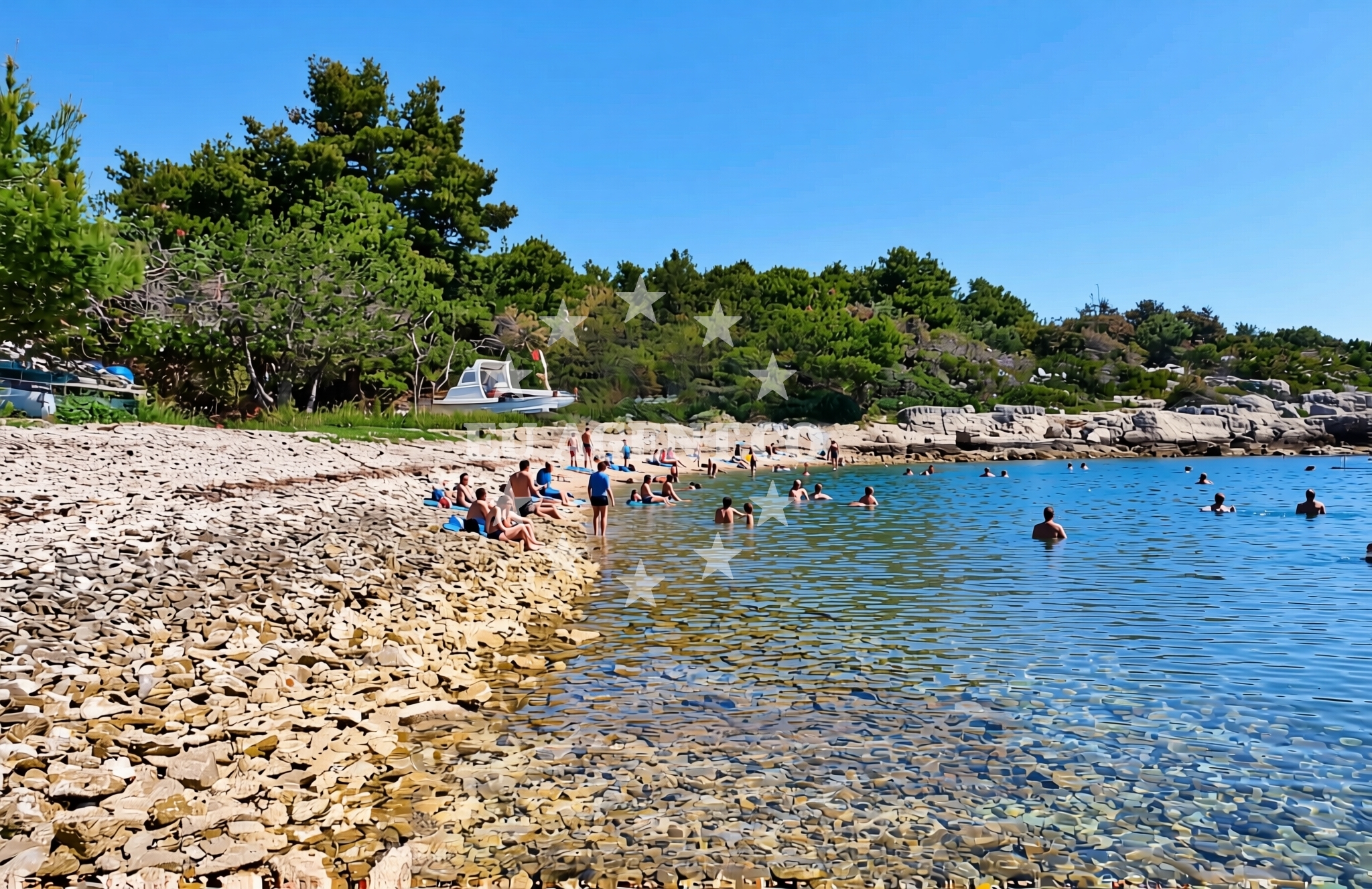 Additional view of Krknjaš, Drvenik Veliki (Drvenik Veli) Beach in Krknjaš