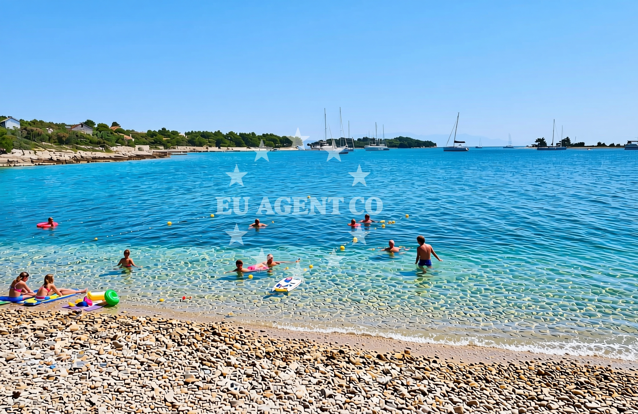 Additional view of Krknjaš, Drvenik Veliki (Drvenik Veli) Beach in Krknjaš