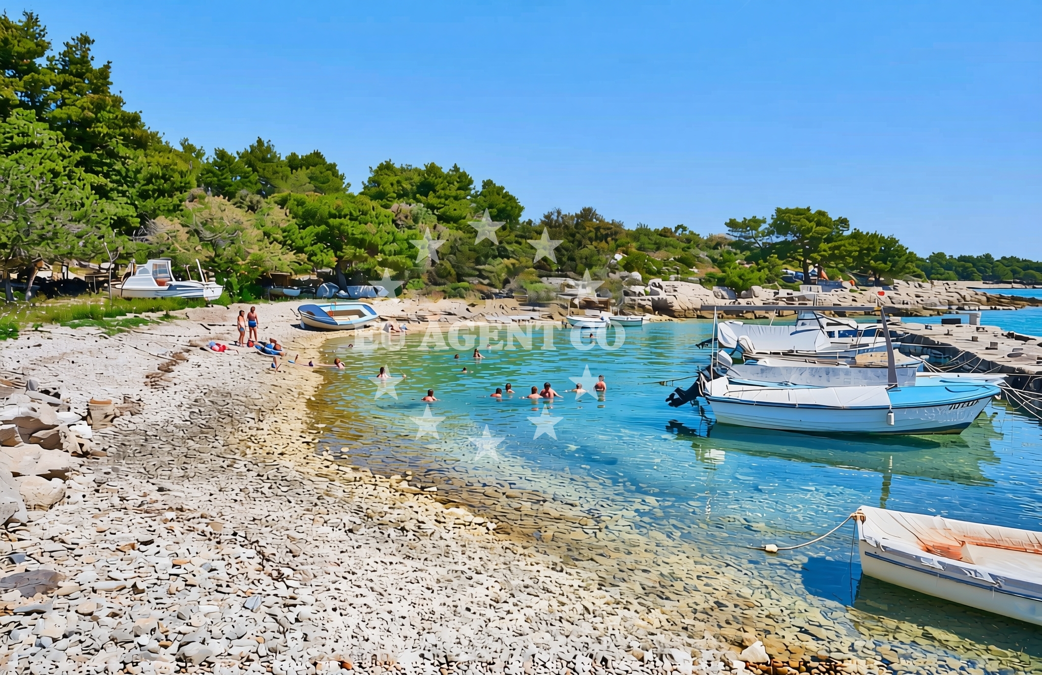 Additional view of Krknjaš, Drvenik Veliki (Drvenik Veli) Beach in Krknjaš