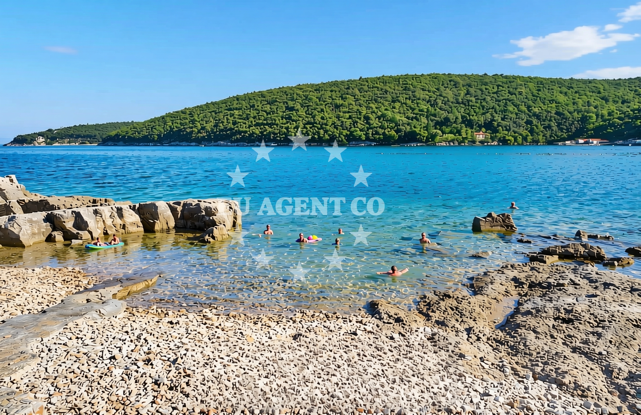 Beach facilities and surroundings at Krnica: beaches and coves in Krnica