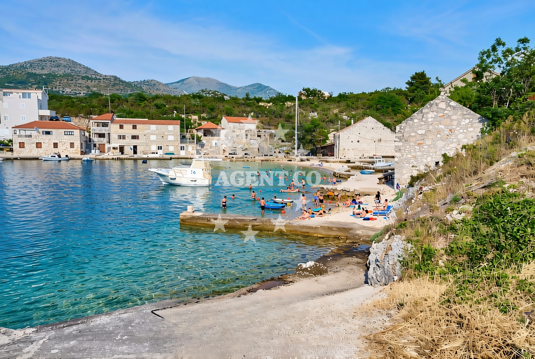 Sea and coastal view of Kručica: beaches and coves (2) in Kručica