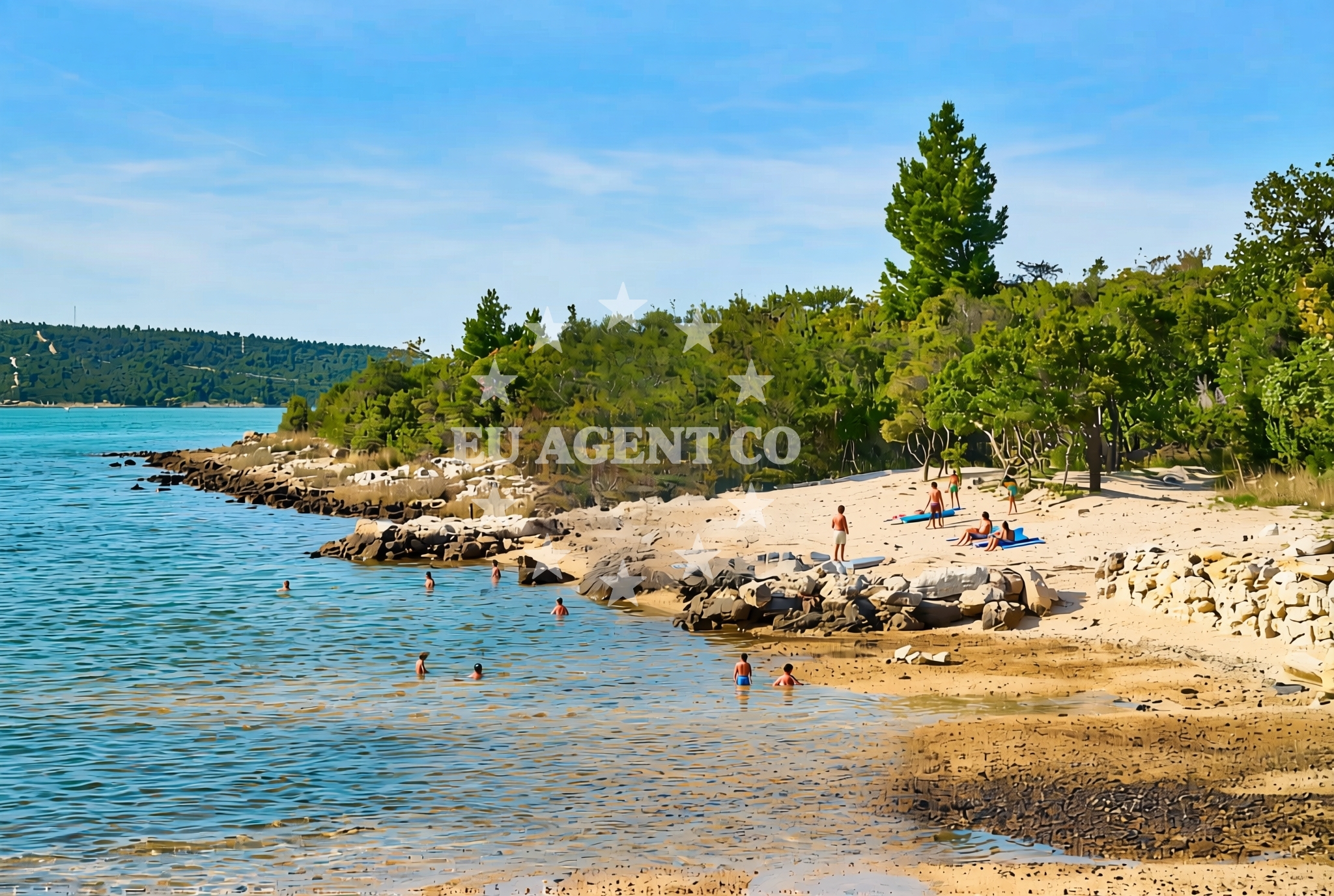 Shoreline and swimming area at Kruševo (Obrovac): beaches and coves (14) in Kruševo (Obrovac)