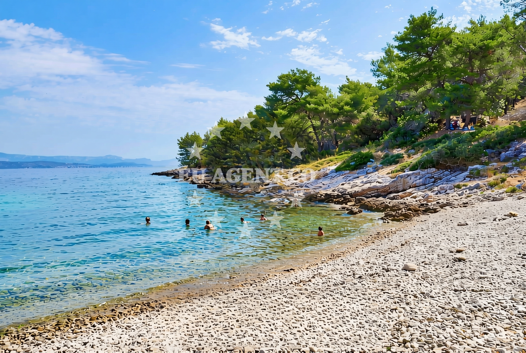 Additional view of Krusica beach in Stari put 46, Rogač