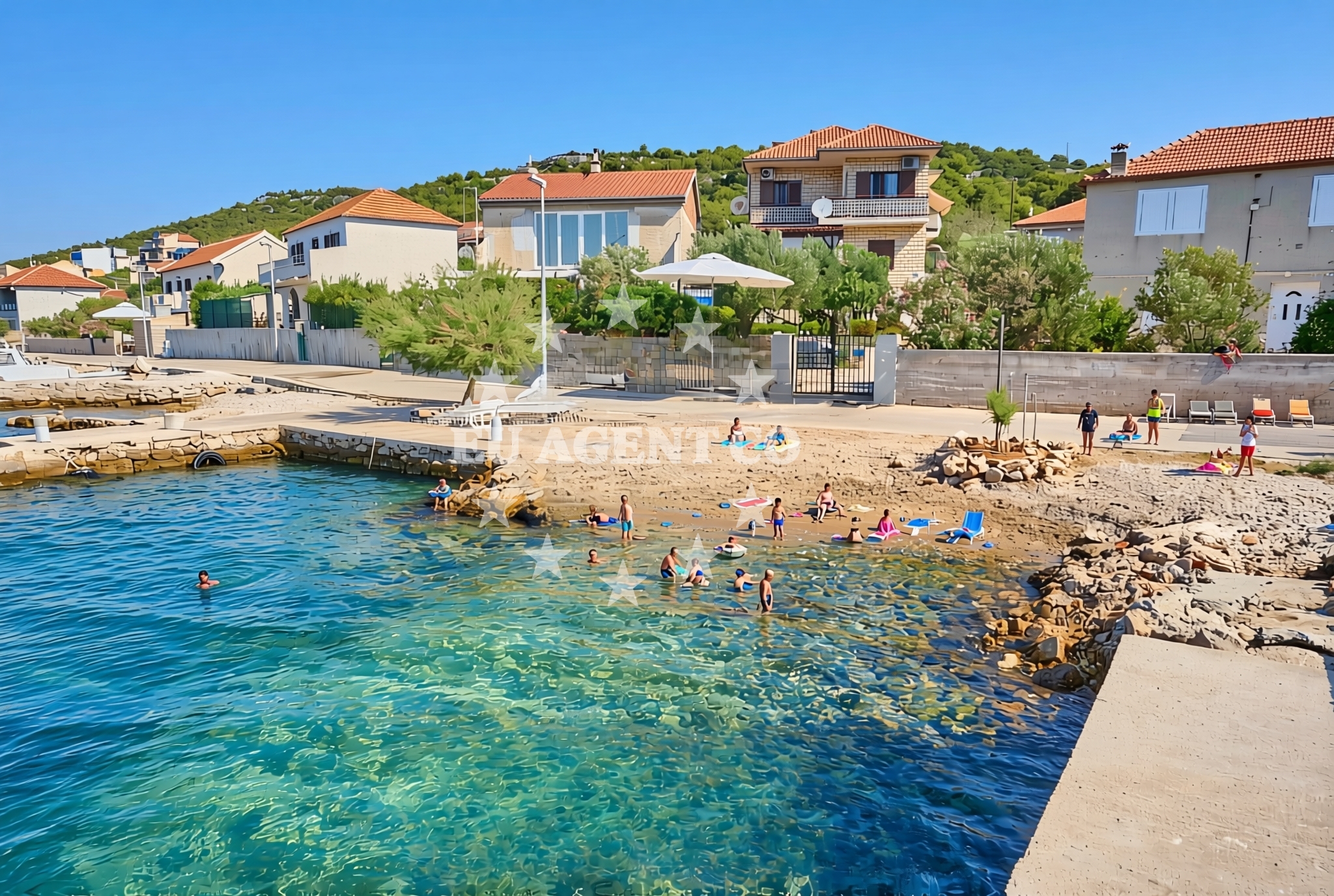 Overview of Kružić (Zapadna obala), Kaprije (Kaprije) Beach in Kružić (Zapadna obala)