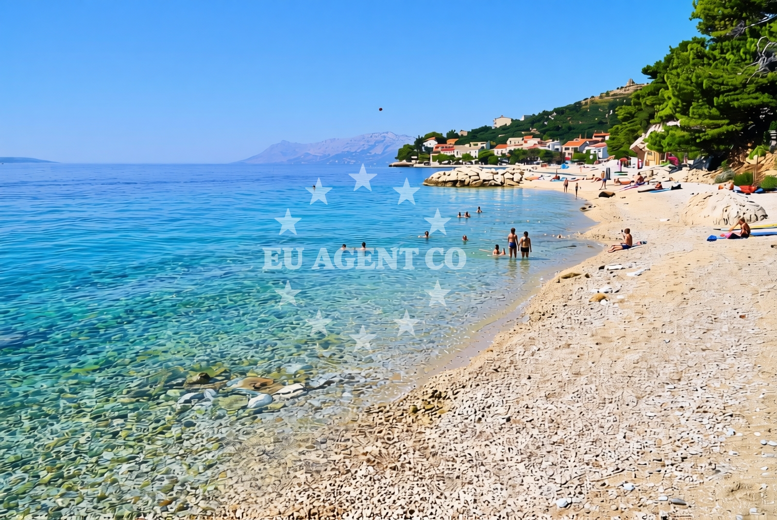 Shoreline and swimming area at Krvavica: beaches and coves (5) in Krvavica