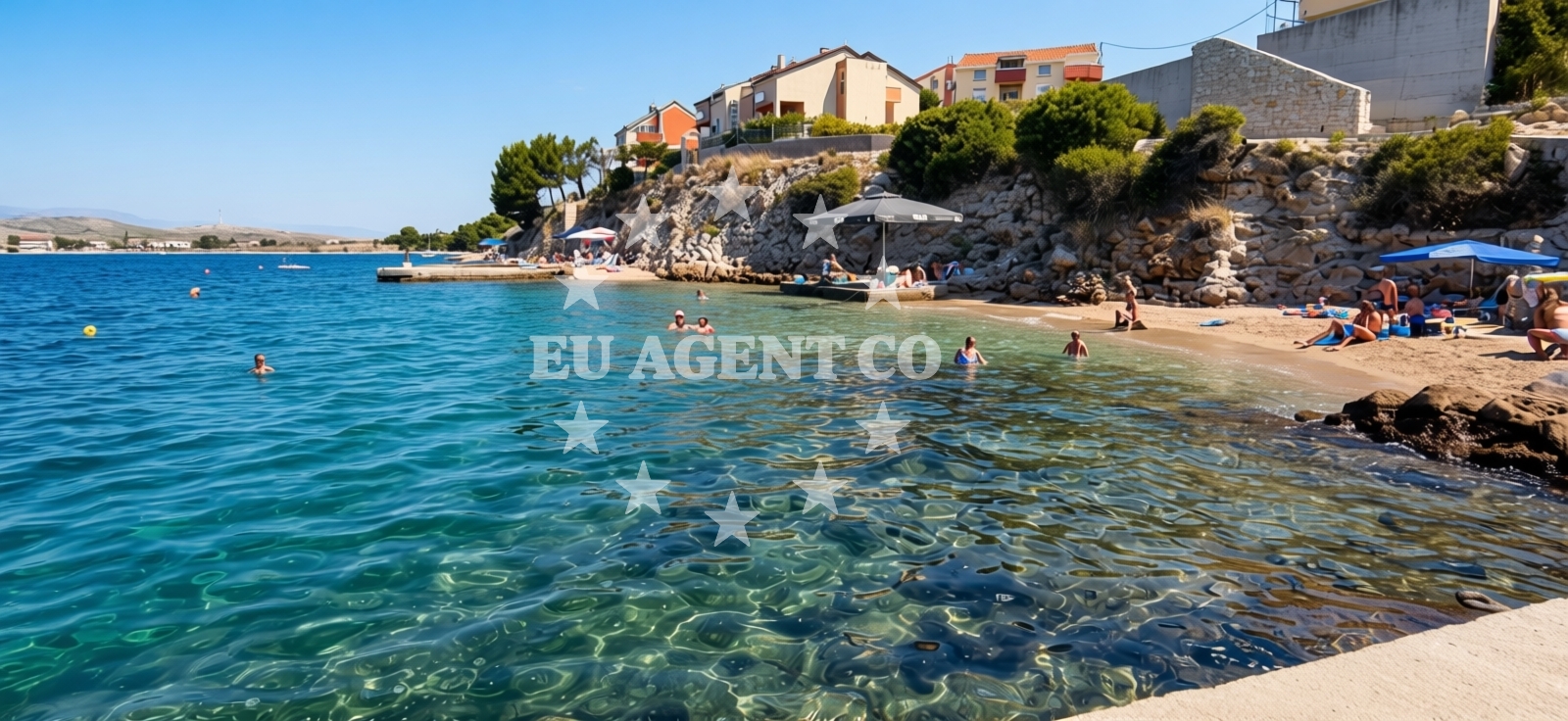 Overview of Krystian beach