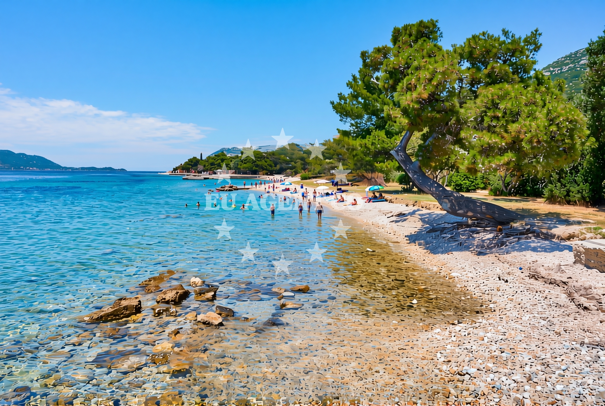 Shoreline and swimming area at Kučište: beaches and coves (16) in Kučište