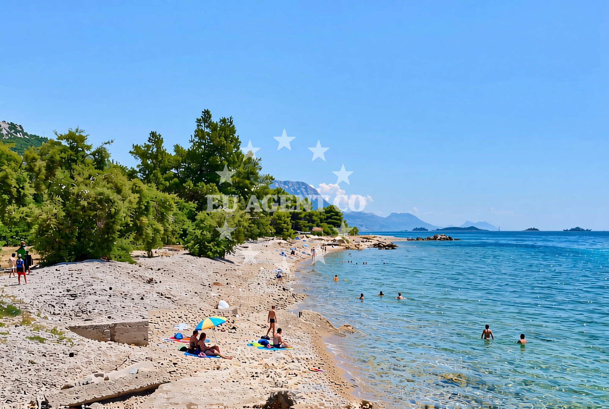 Sea and coastal view of Kučište: beaches and coves (16) in Kučište