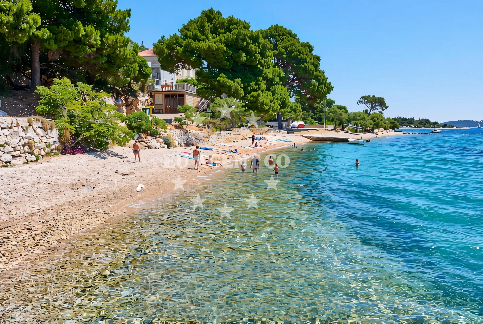 Sea and coastal view of Kučište istok, Kučište Beach in Kučište istok