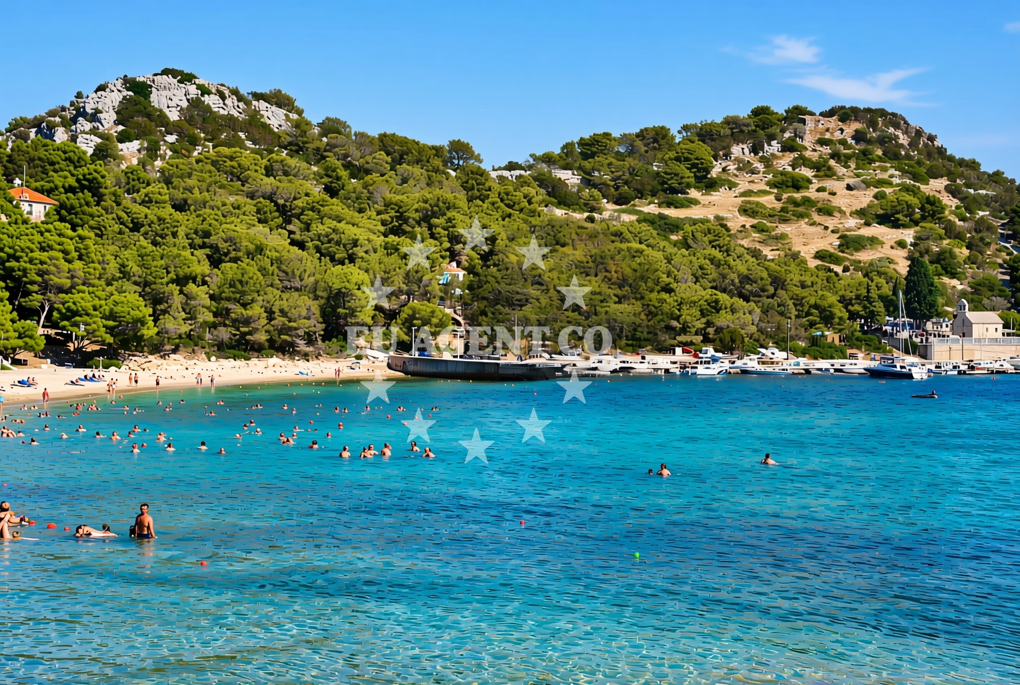 Shoreline and swimming area at Kuk, Vrgada (Vrgada) Beach in Kuk