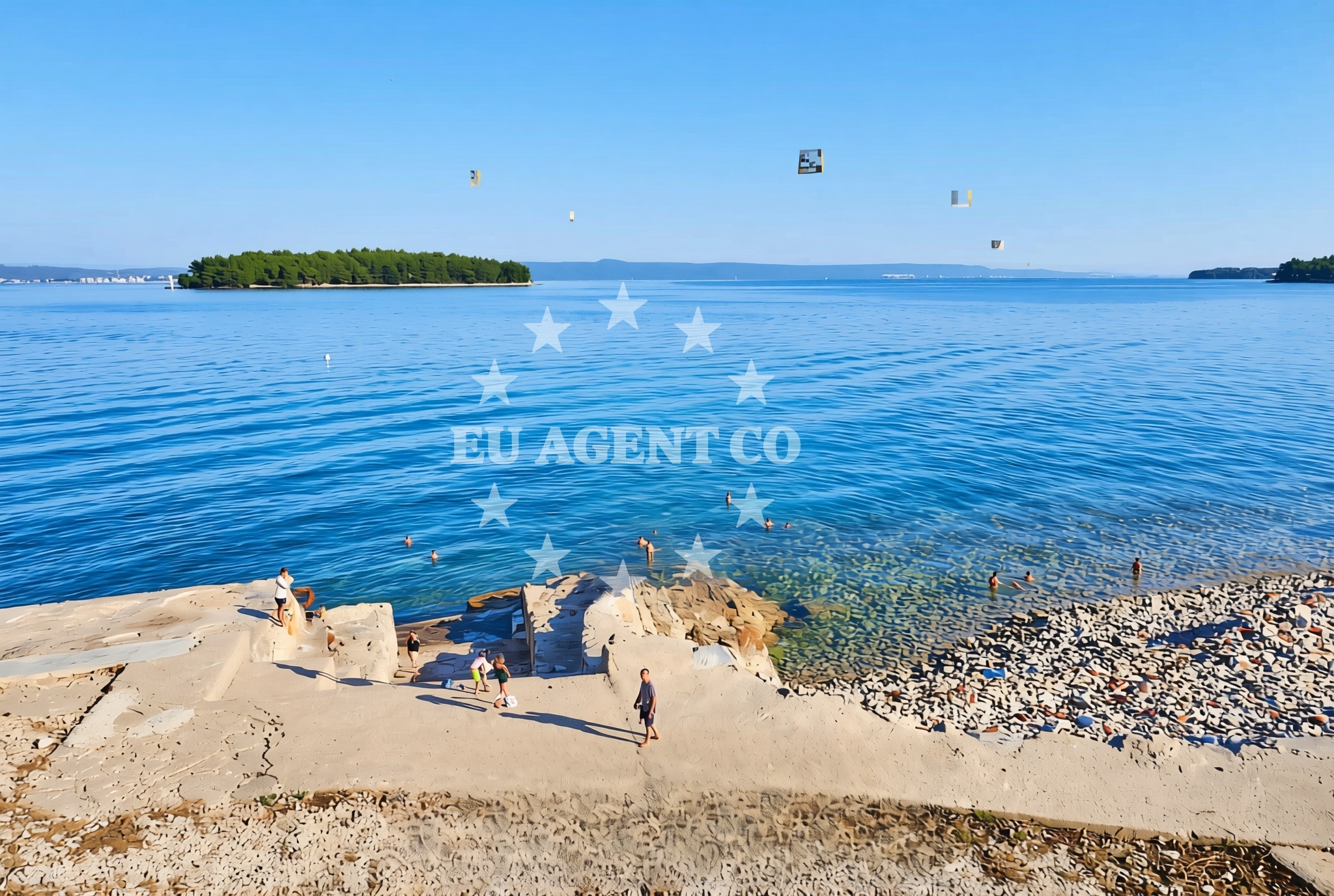 Shoreline and swimming area at Kukljica (Ugljan): beaches and coves (17) in Kukljica (Ugljan)