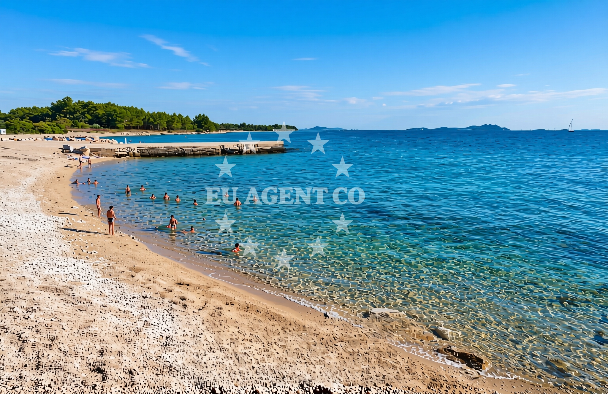 Additional view of Kumenat, Biograd na Moru Beach in Kumenat