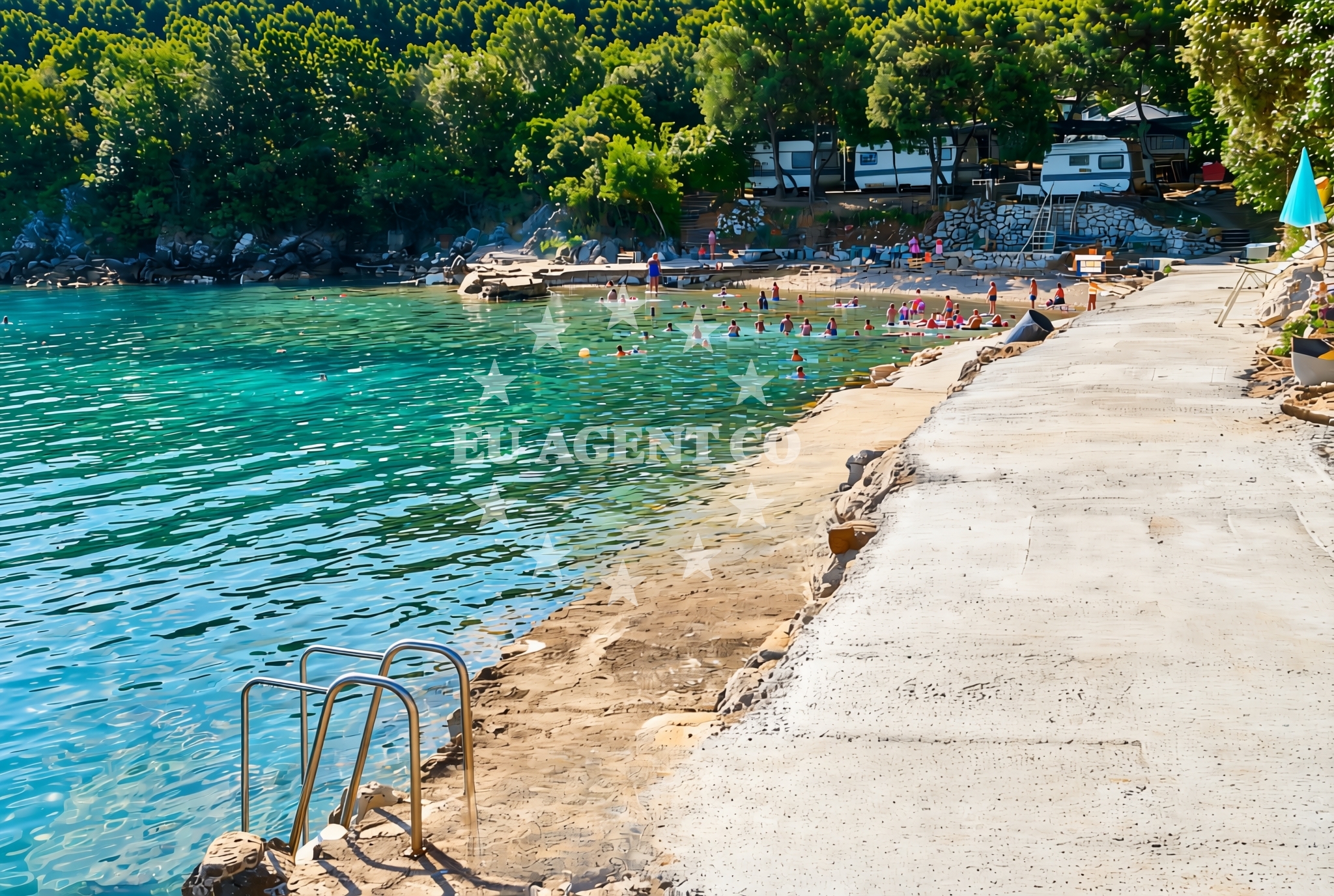 Shoreline and swimming area at Kuna Pelješka: beaches and coves (2) in Kuna Pelješka