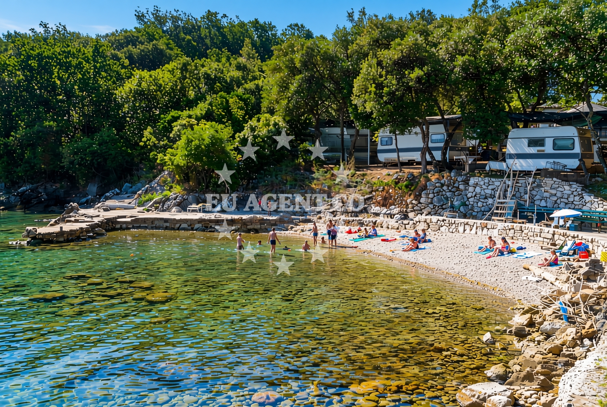 Sea and coastal view of Kuna Pelješka: beaches and coves (2) in Kuna Pelješka