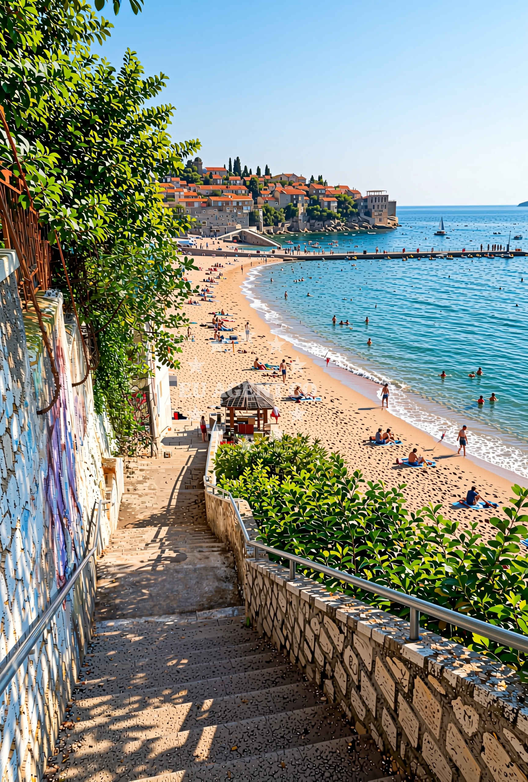 Shoreline and swimming area at Kupalište Križić, Rijeka Beach in Kupalište Križić