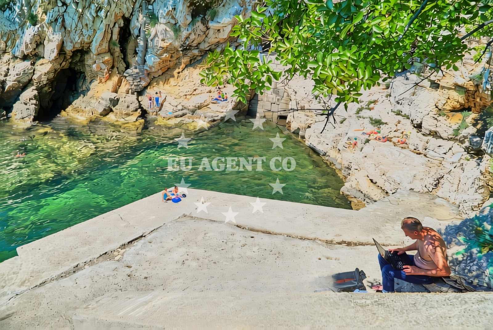 Beach facilities and surroundings at Kupalište Križić, Rijeka Beach in Kupalište Križić