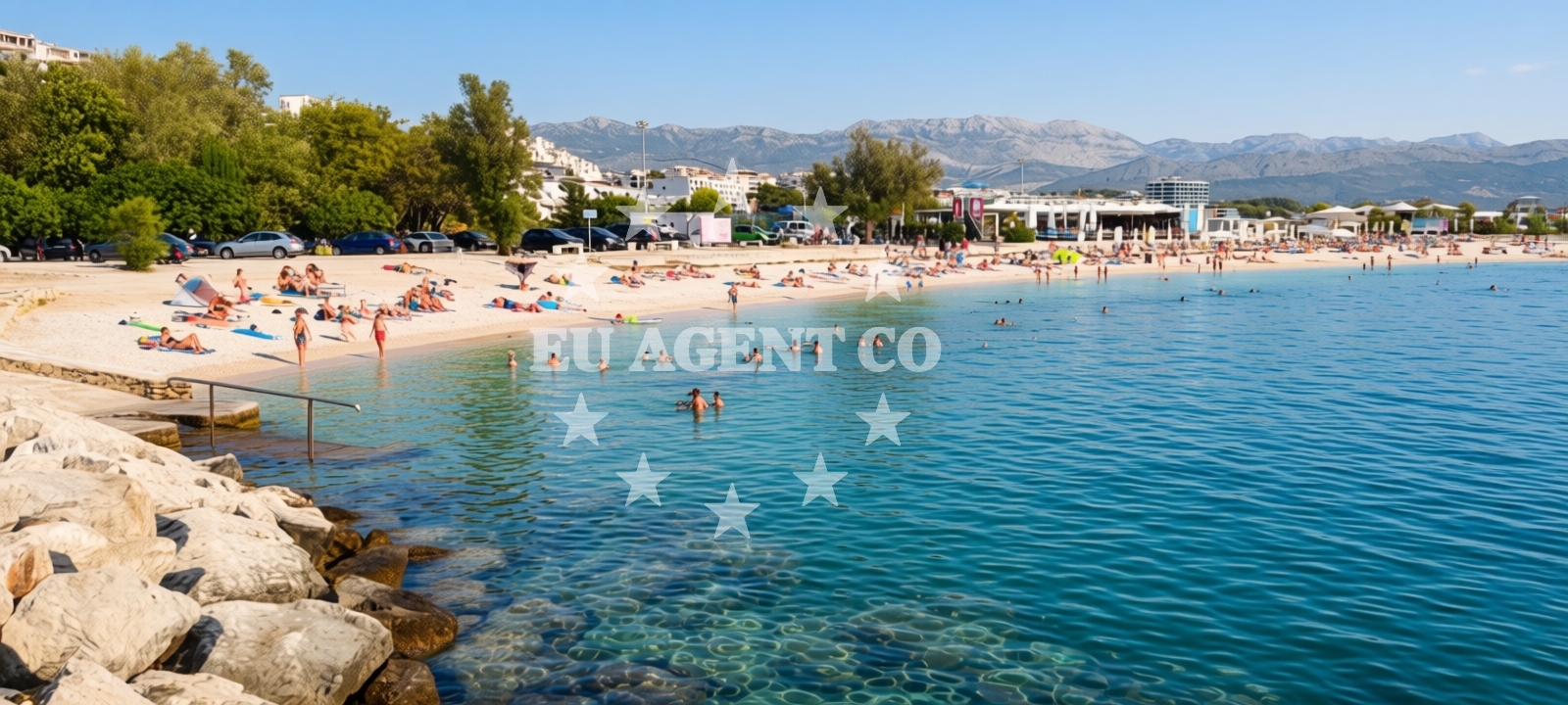 Sea and coastal view of Kupaliste Znjan Beach in PUT RADOŠEVCA 14, Split