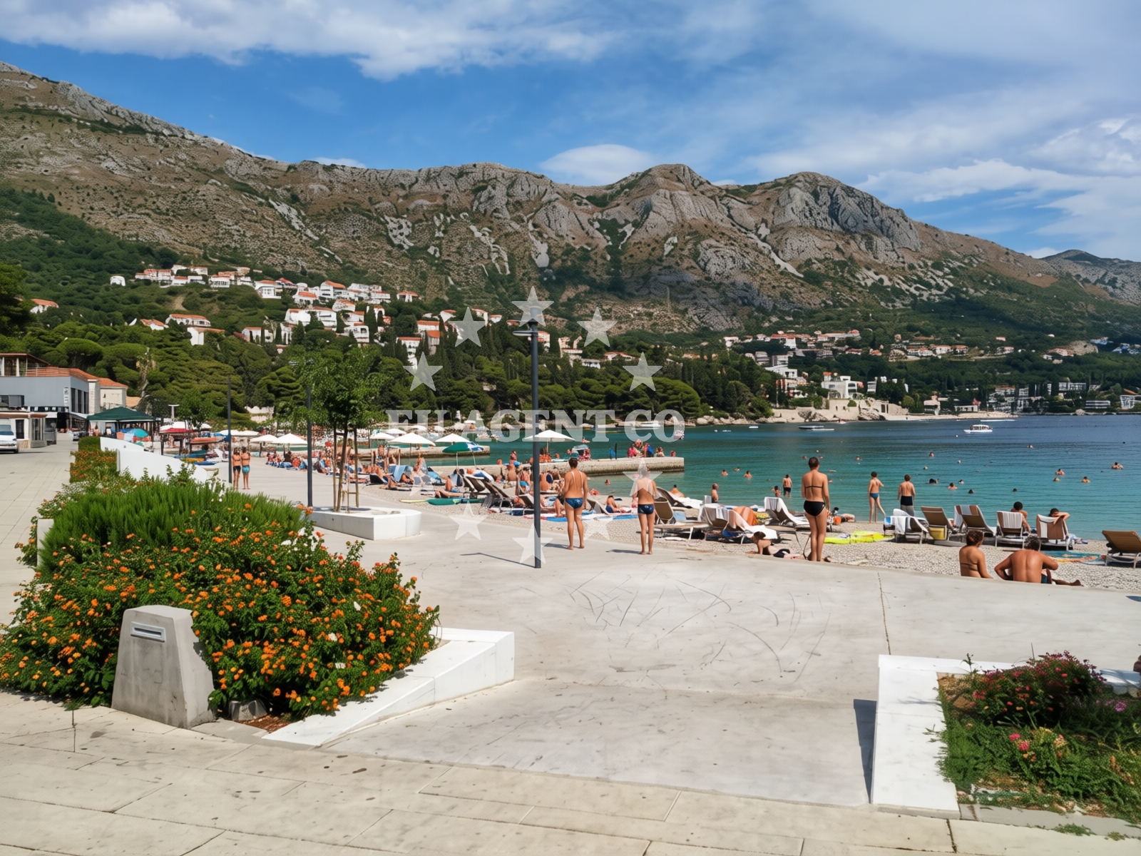 Beach facilities and surroundings at Kupari beach in Setaliste dr. Franja Tudmana 14, Mlini