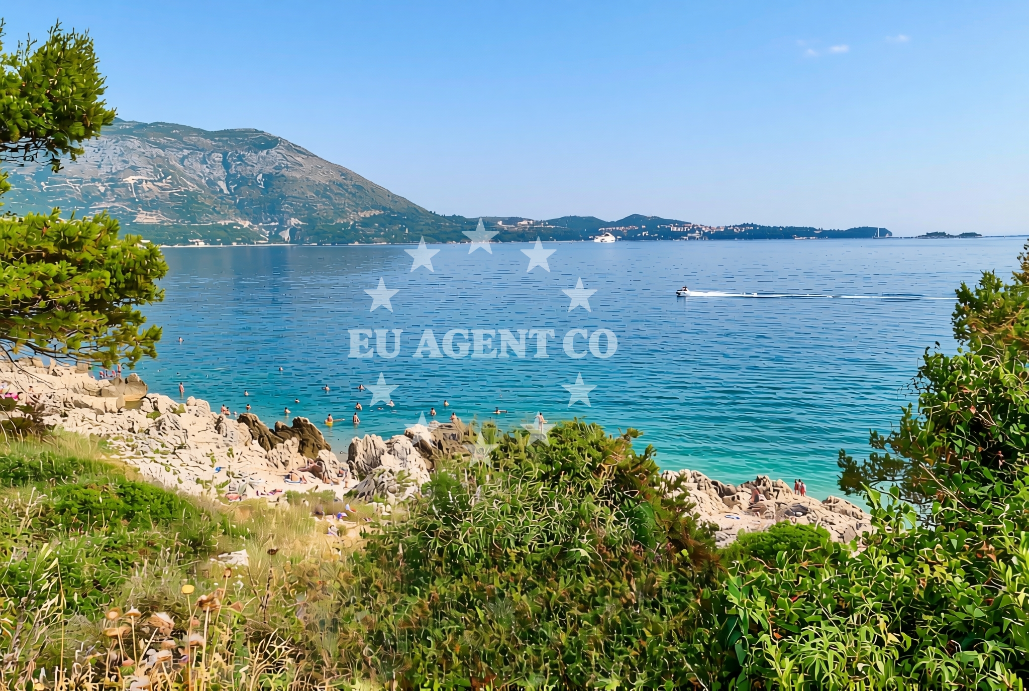 Overview of Kupari: beaches and coves (3) in Kupari