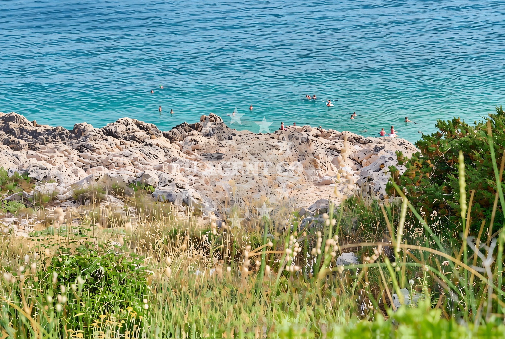 Sea and coastal view of Kupari: beaches and coves (3) in Kupari