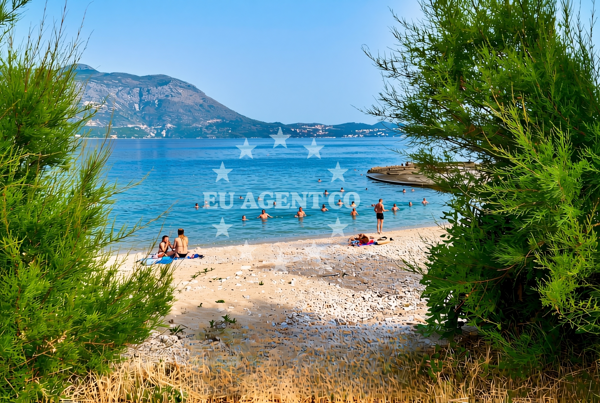 Sea and coastal view of Kupari zapad, Kupari Beach in Kupari zapad