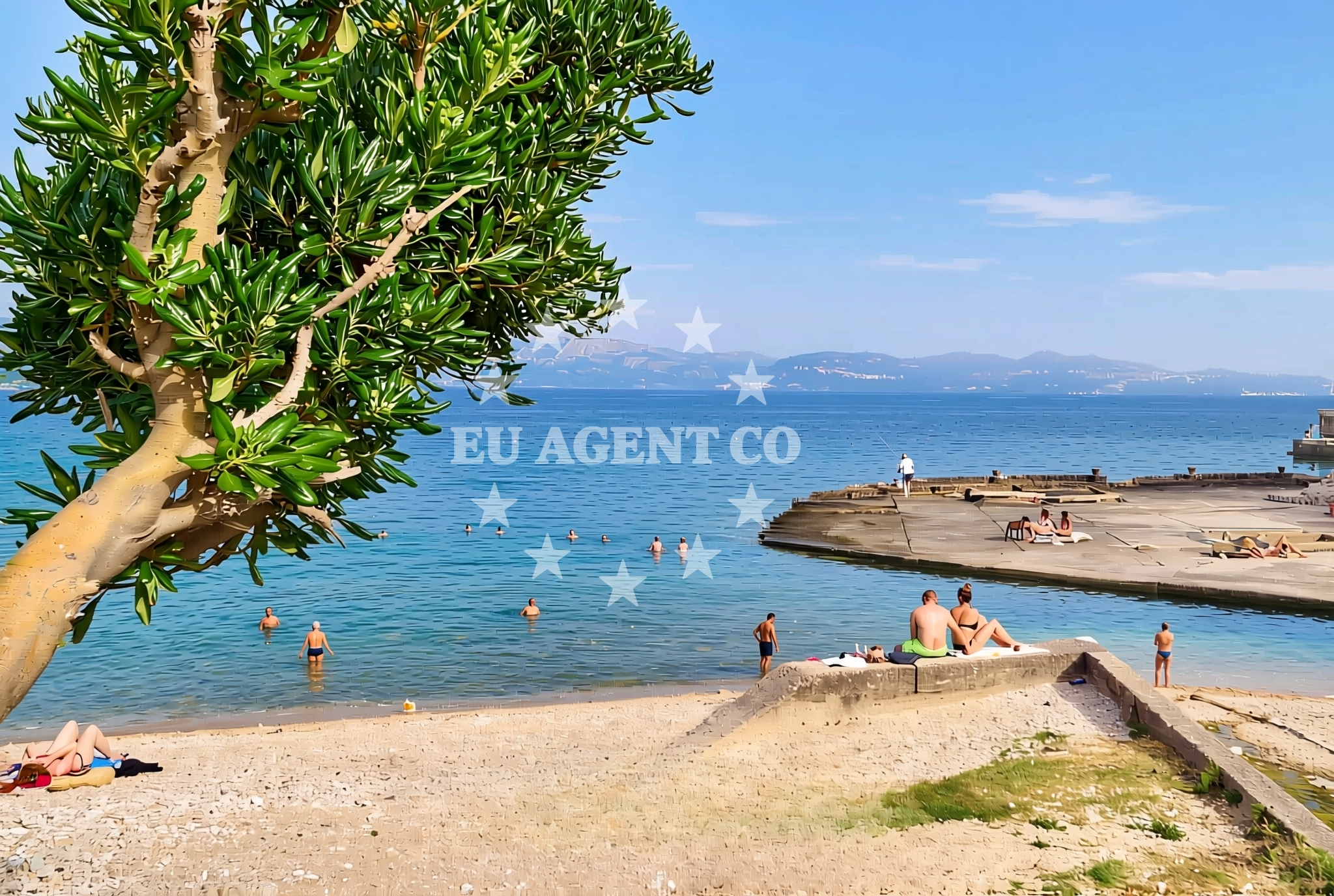 Beach facilities and surroundings at Kupari zapad, Kupari Beach in Kupari zapad
