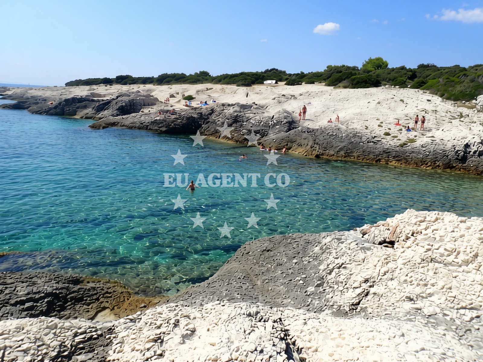 Shoreline and swimming area at Kurila beach in Artatore 170A, Mali Lošinj