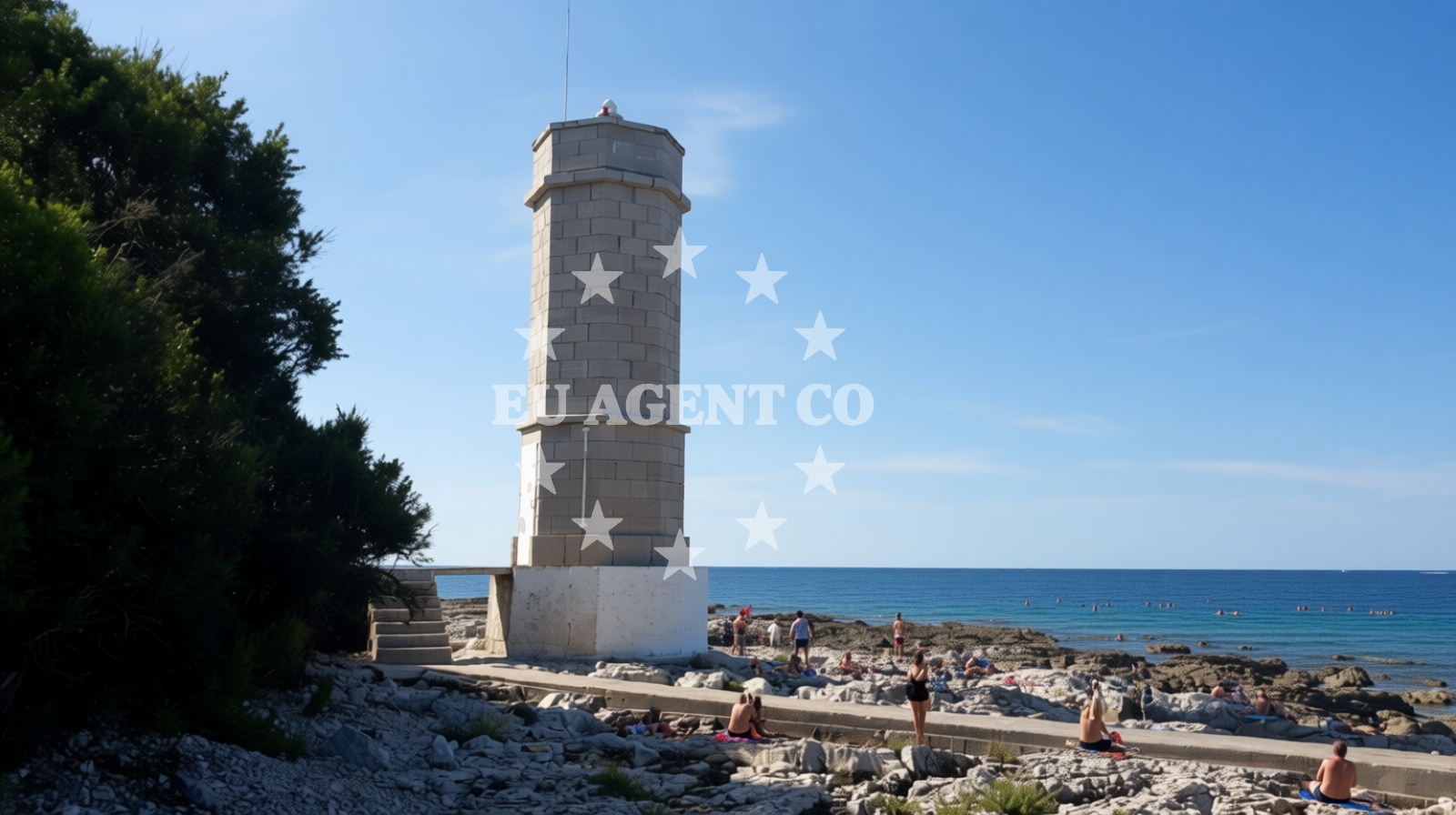 Beach facilities and surroundings at Kurila beach in Artatore 170A, Mali Lošinj