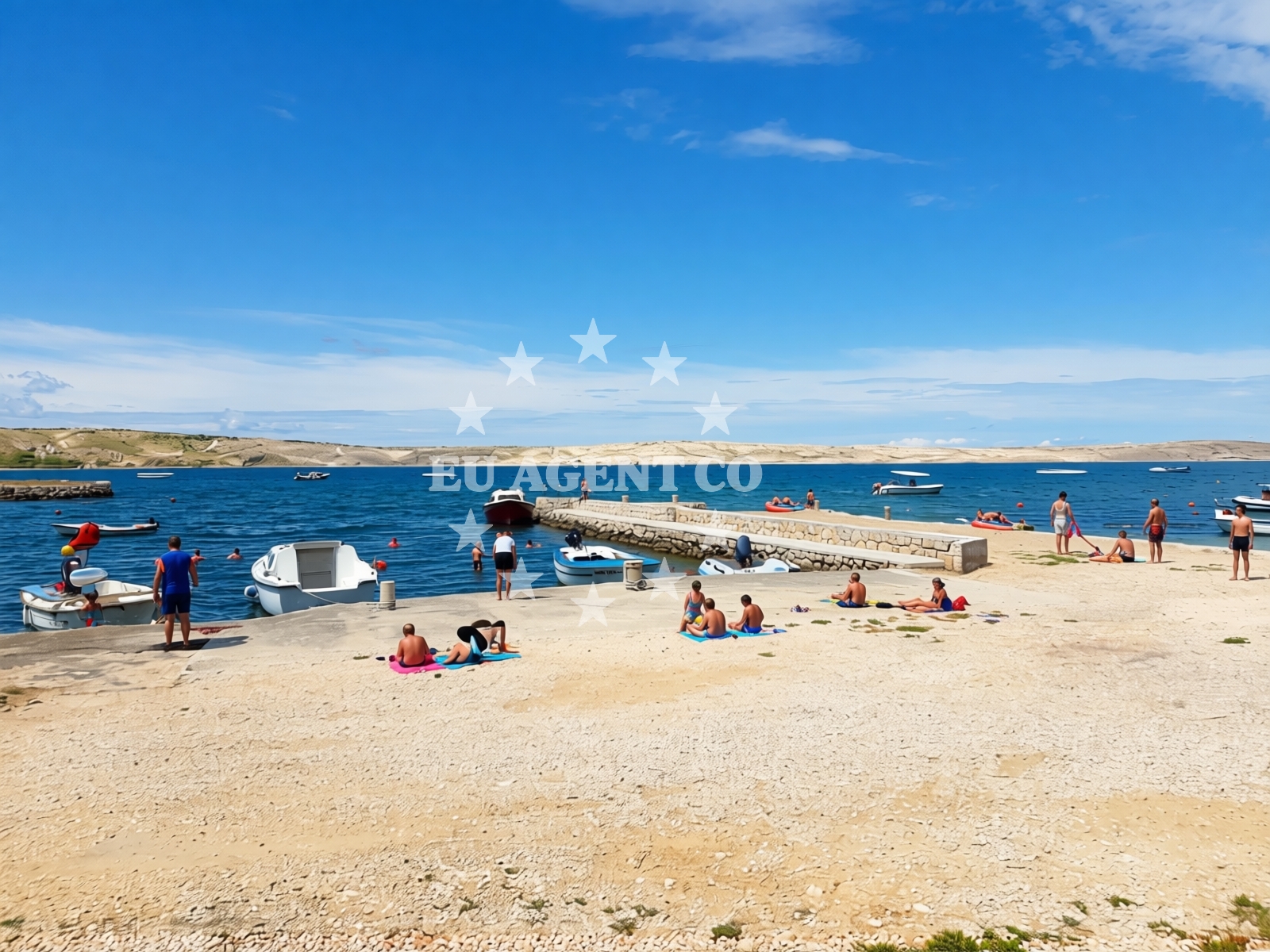 Sea and coastal view of Kustici beach in Vruja bb, Kustići