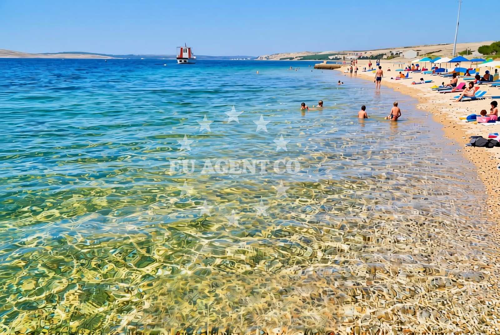 Shoreline and swimming area at Kustići (Pag): beaches and coves (5) in Kustići (Pag)