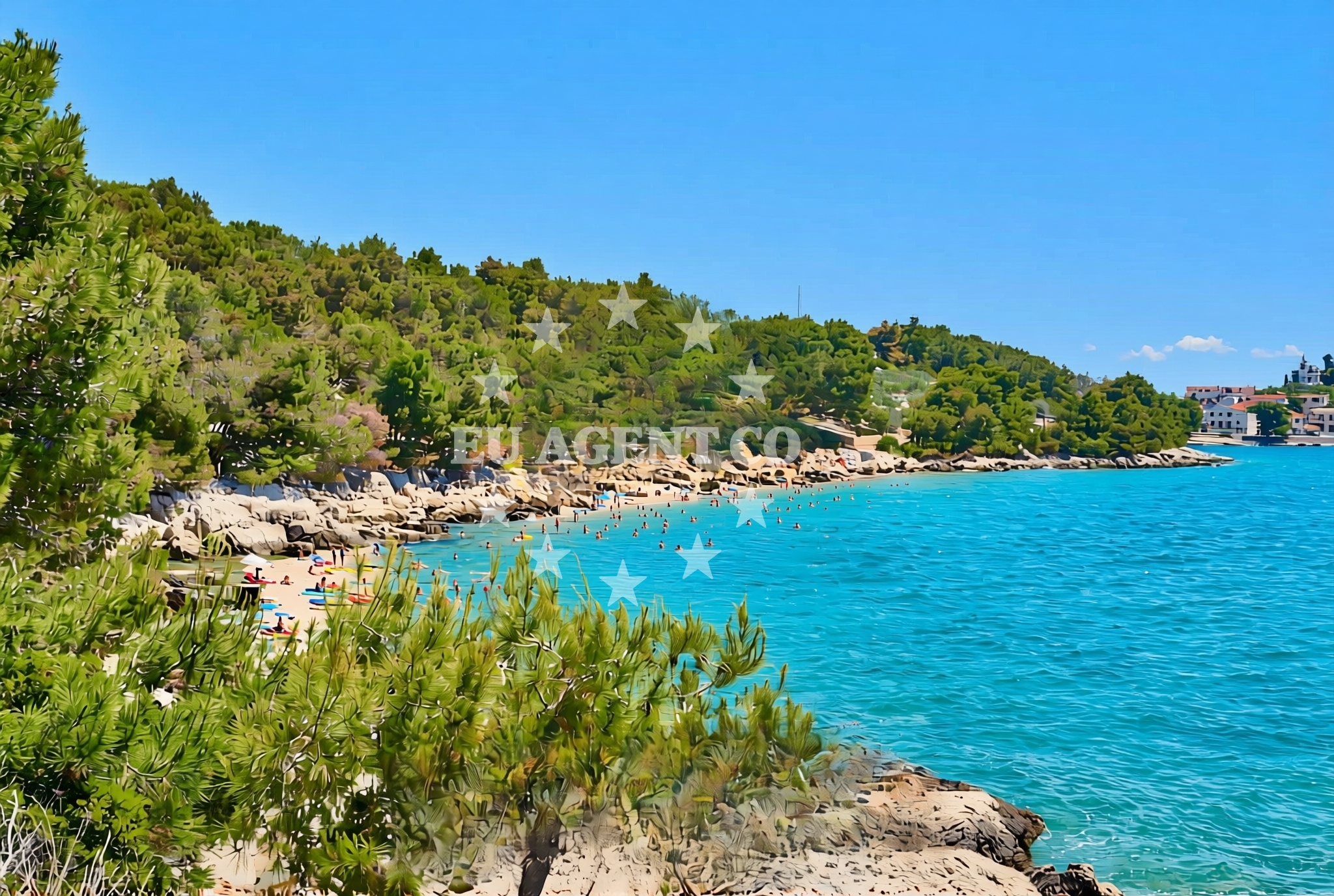 Overview of Kuzmića vala, Tribunj Beach in Kuzmića vala