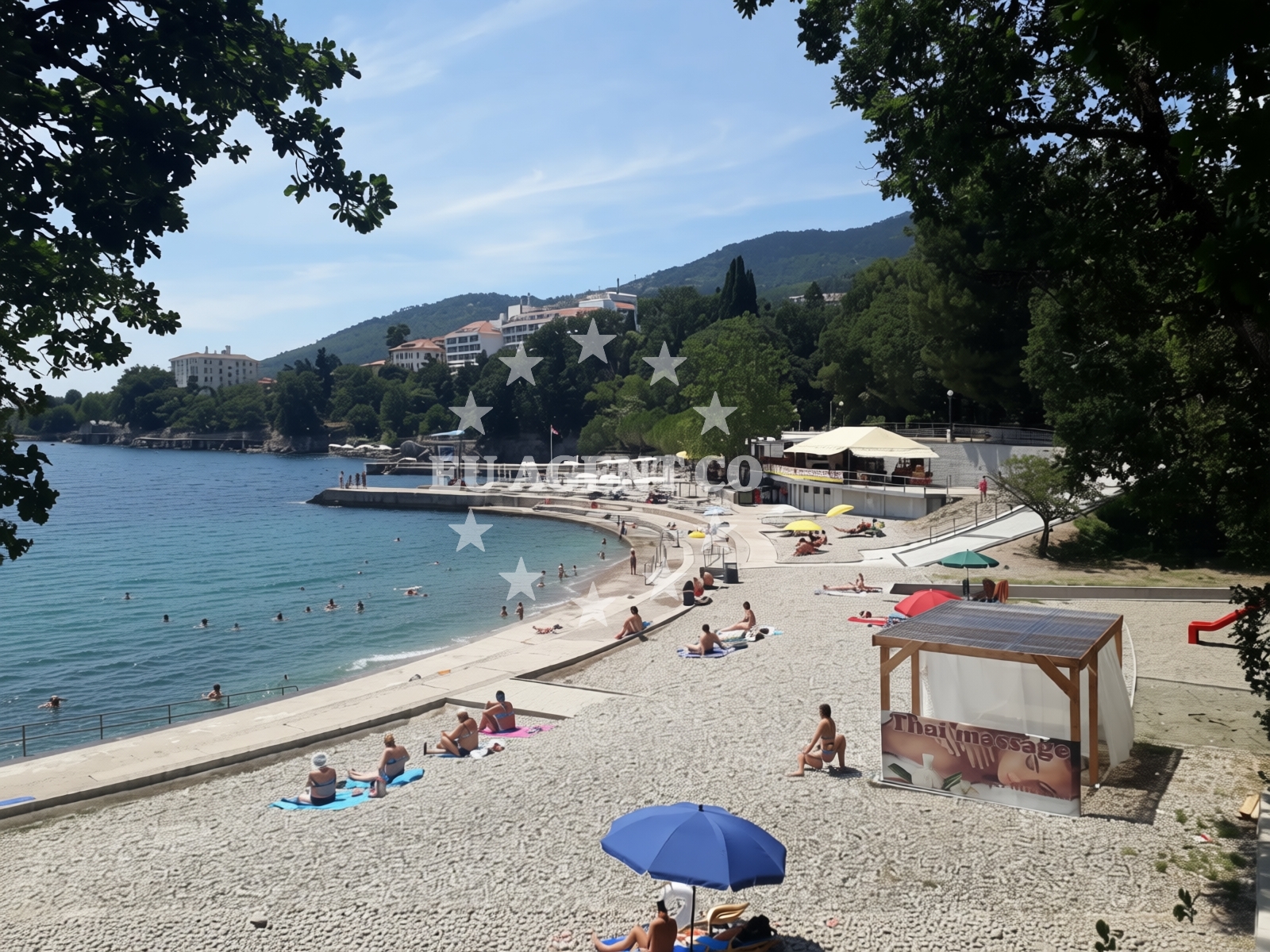 Overview of Kvarner beach in Ulica Lovora 15, Lovran