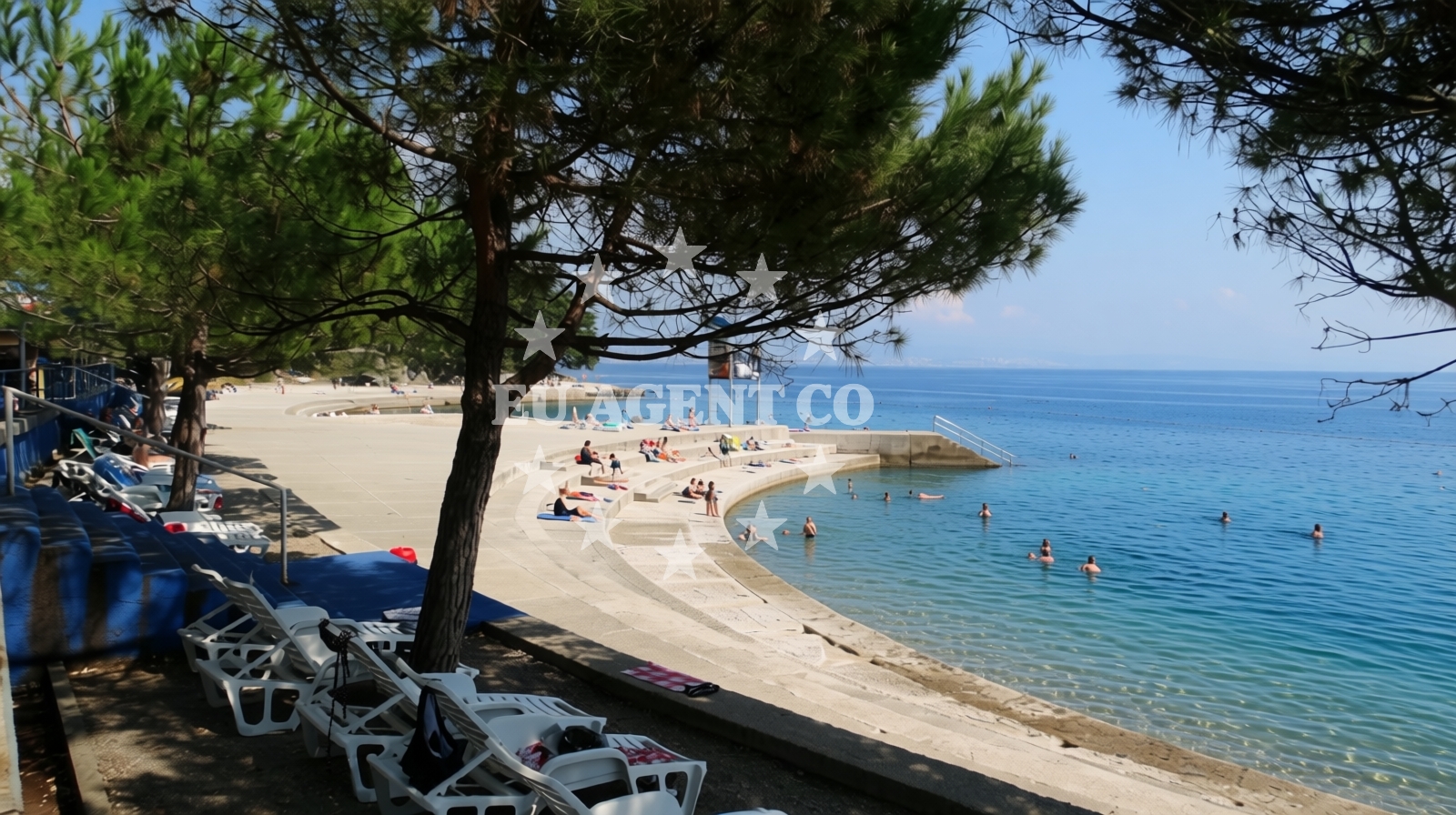Shoreline and swimming area at Kvarner beach in Ulica Lovora 15, Lovran