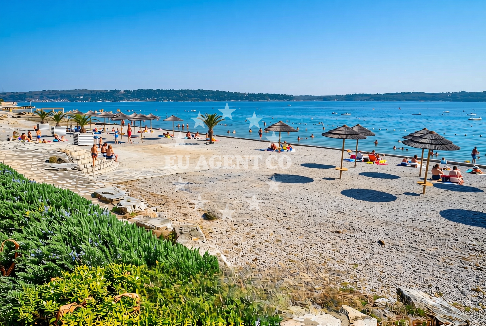 Overview of Laguna, Novigrad (Istarska županija) Beach in Laguna