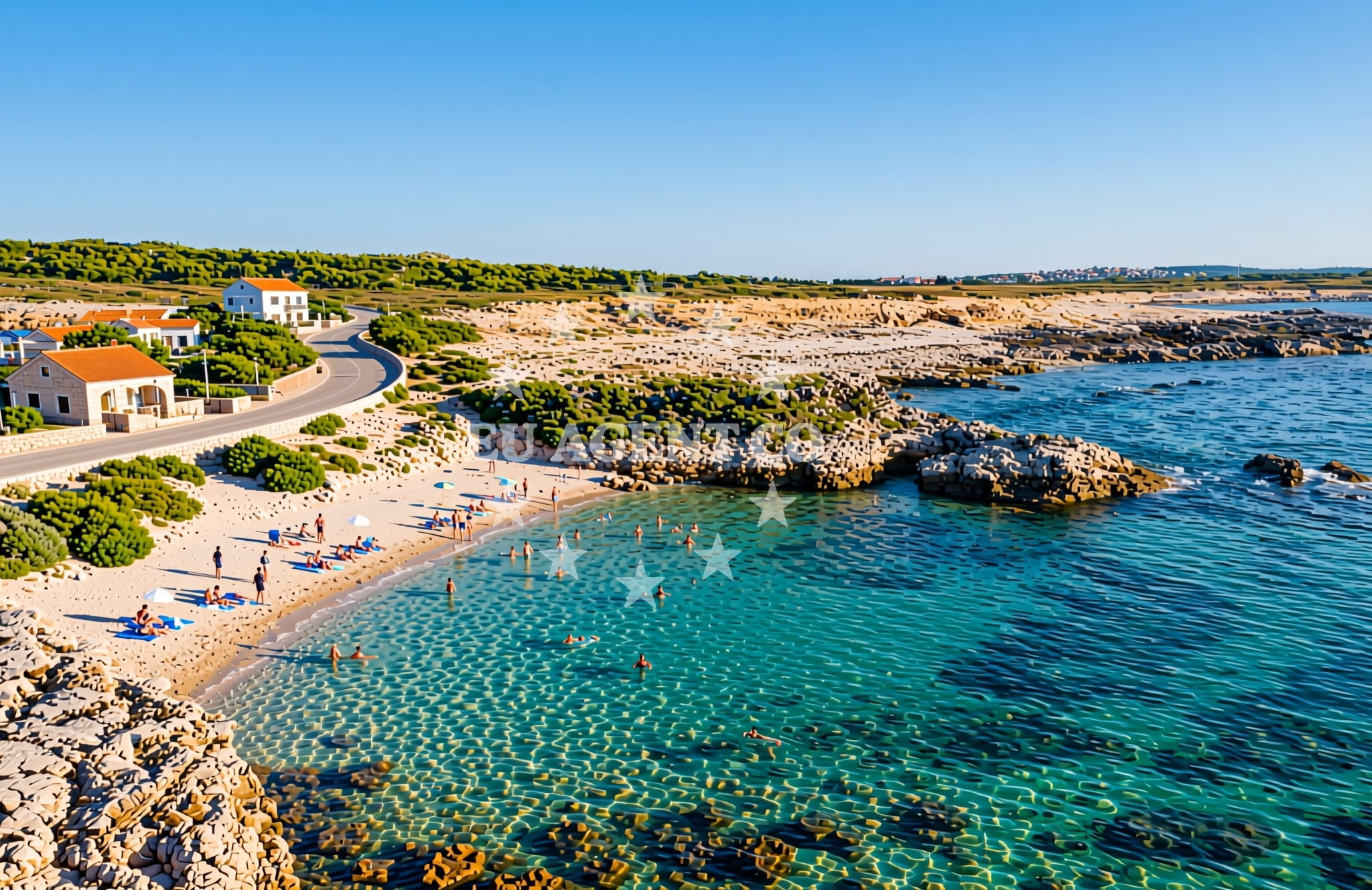 Overview of Lakošaše Velike istok, Ližnjan Beach in Lakošaše Velike istok