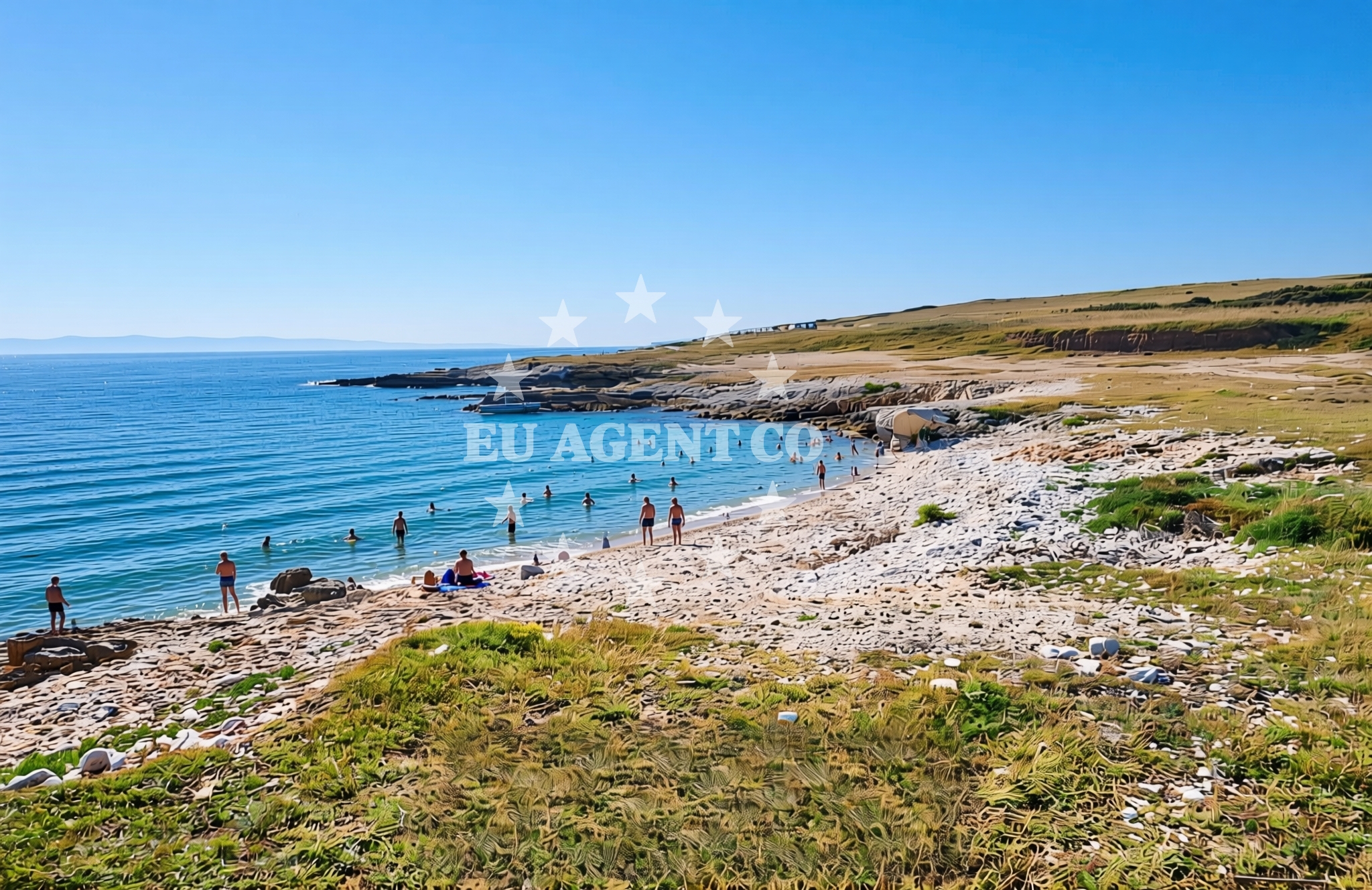 Shoreline and swimming area at Lakošaše Velike istok, Ližnjan Beach in Lakošaše Velike istok