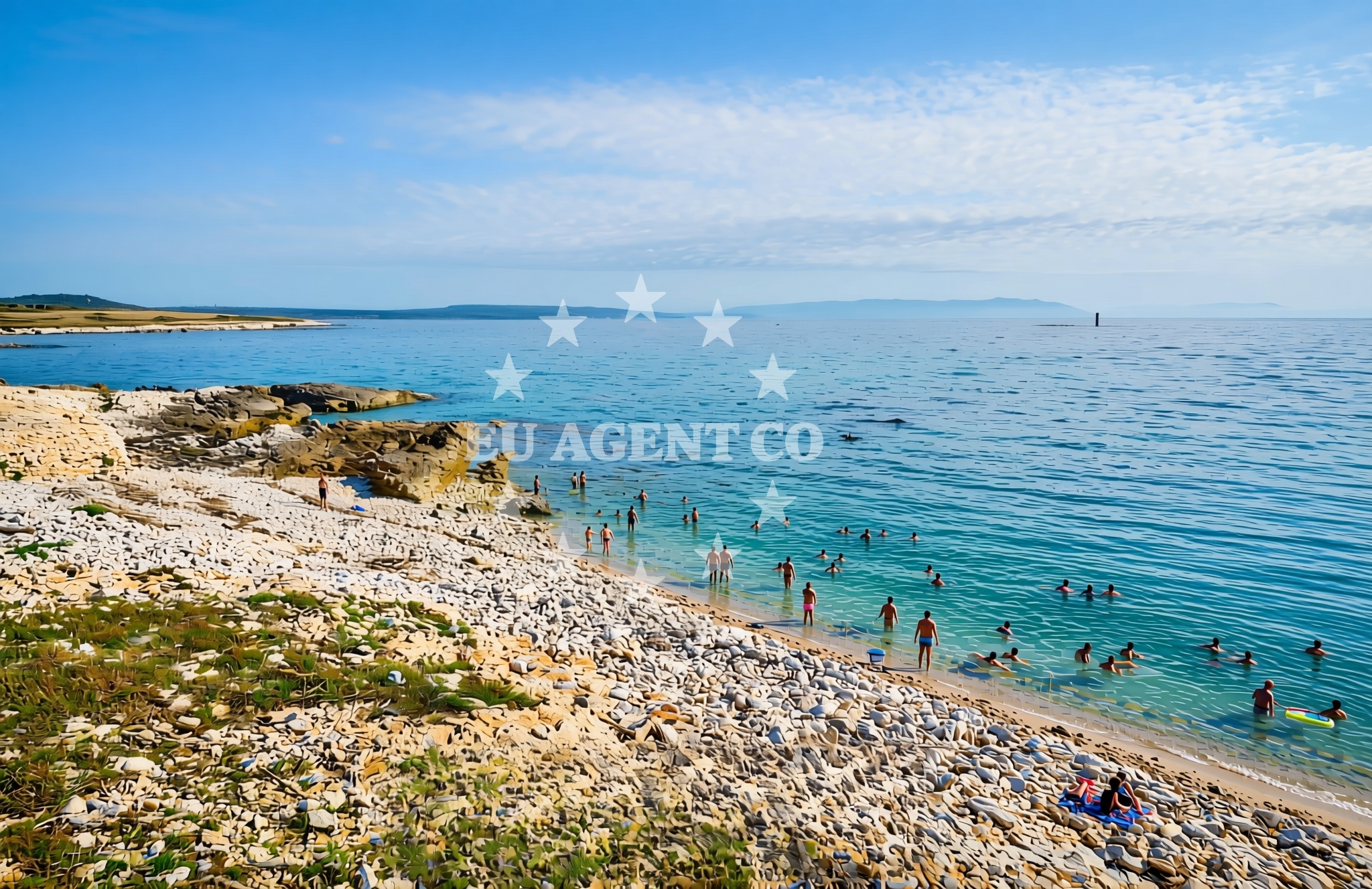 Sea and coastal view of Lakošaše Velike istok, Ližnjan Beach in Lakošaše Velike istok
