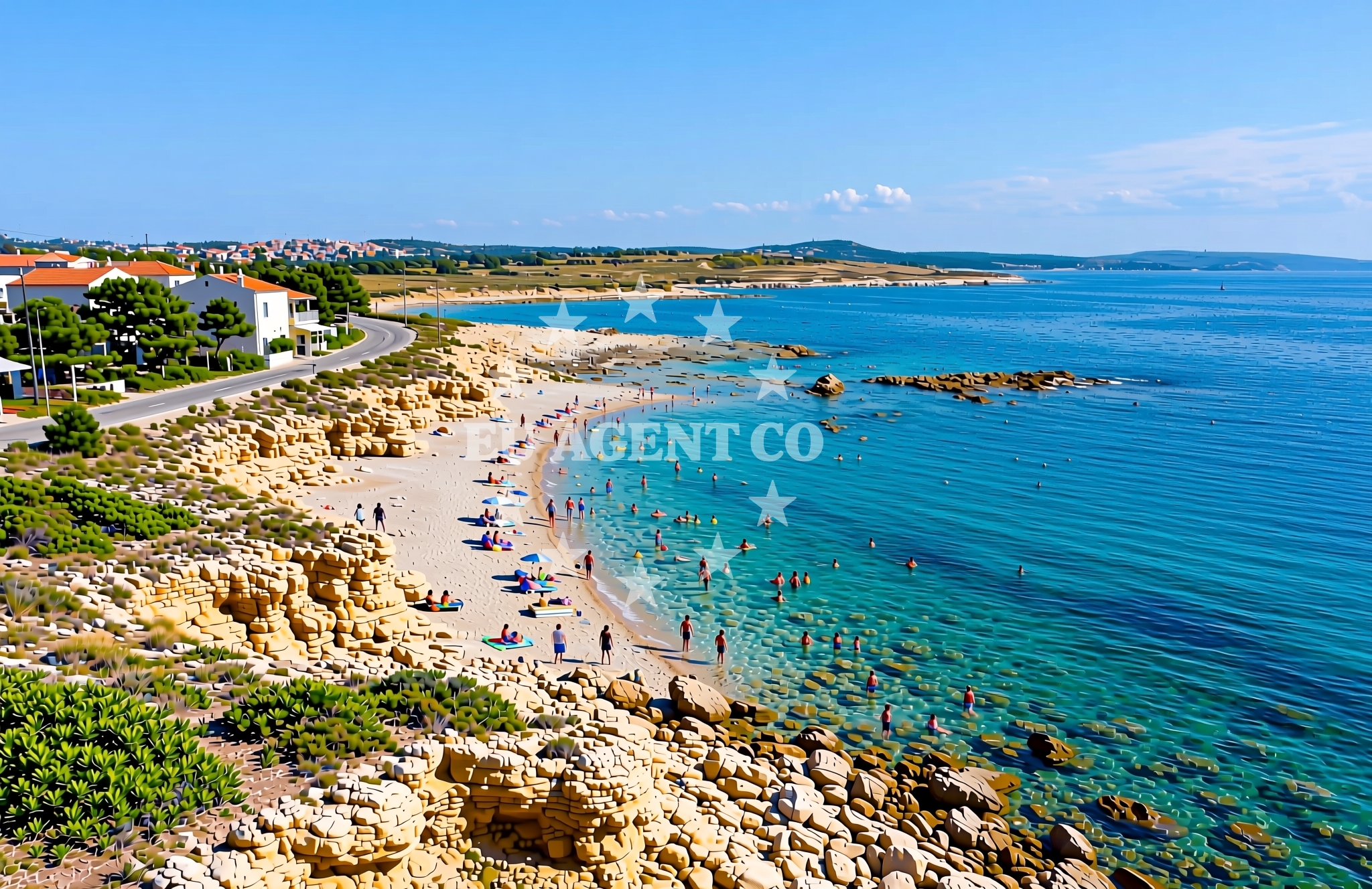 Beach facilities and surroundings at Lakošaše Velike istok, Ližnjan Beach in Lakošaše Velike istok
