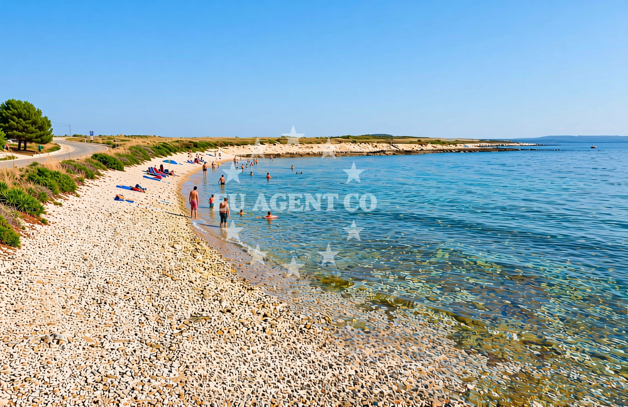 Overview of Lakošaše Velike sredina, Ližnjan Beach in Lakošaše Velike sredina