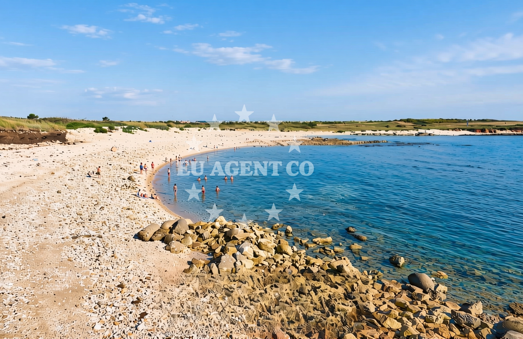 Shoreline and swimming area at Lakošaše Velike zapad, Ližnjan Beach in Lakošaše Velike zapad