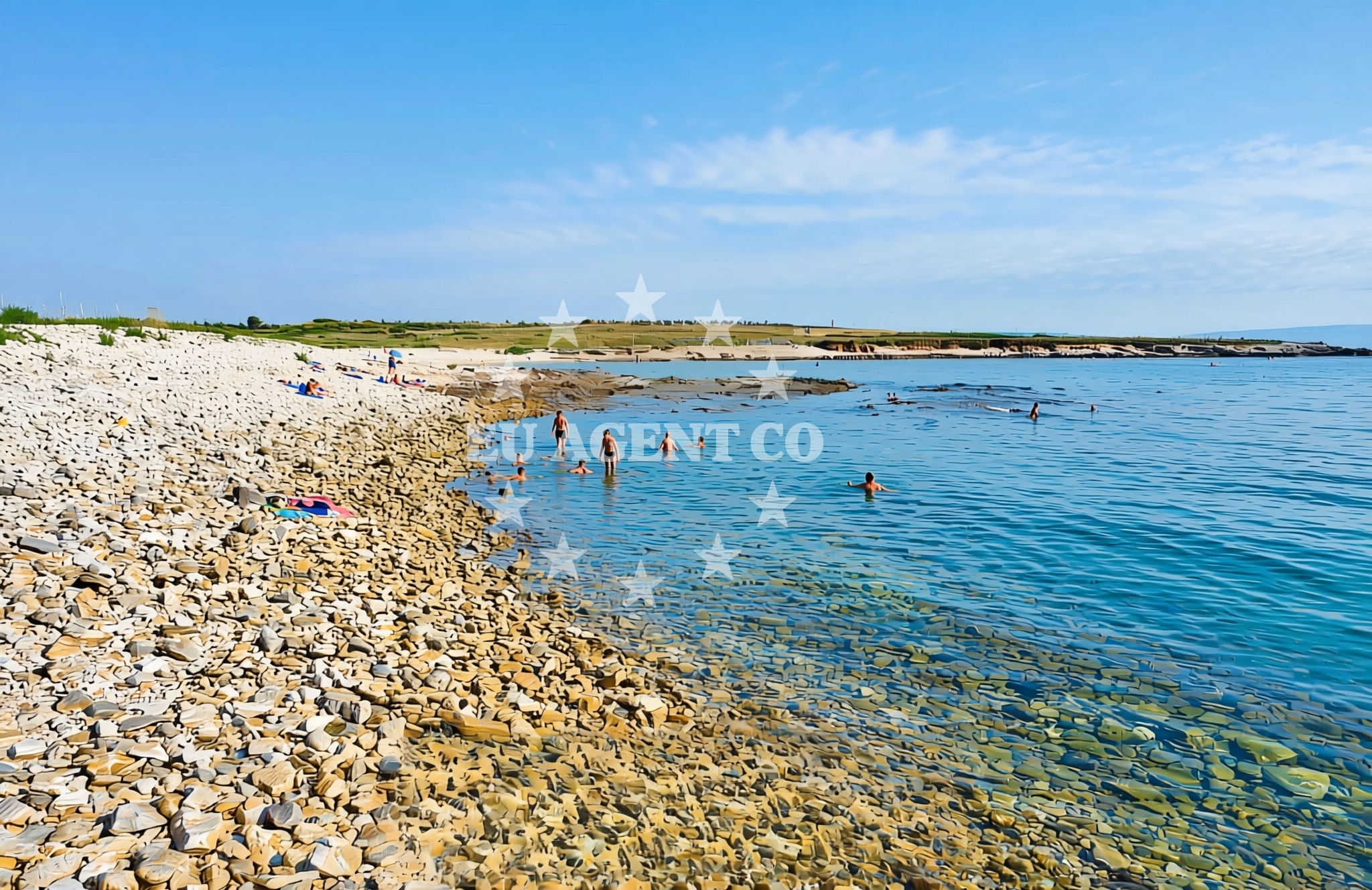 Sea and coastal view of Lakošaše Velike zapad, Ližnjan Beach in Lakošaše Velike zapad